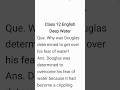Why was Douglas determined to get over his fear of water? Class 12 English Cbse Exam