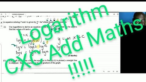 CXC:Add Maths p2 q1 2018#cxc #cxcmaths #addmaths #dellymathsconcepts #logarithm