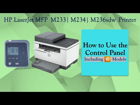 HP LaserJet MFP M233sdw | M234sdw | M234sdwe | M236sdw: How to use the settings on the Control Panel