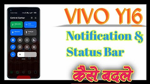 Vivo Y16 📱 phone setting setup 👉 Notification & Status Bar