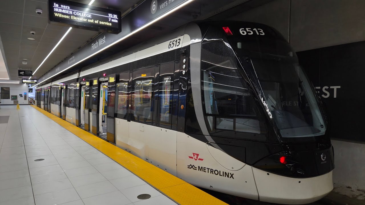 (Brand new!) TTC Finch West LRV LINE 6 Alstom Citadis Spirit ride