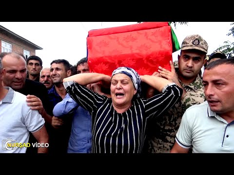 Masallı Rayon Ərəb Kəndi Şəhid Babayev Sahil Sarıbala Oğlunun Dəfni