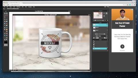 JPG PNG Mug Mockup Tutorial for Pixlr.com/editor