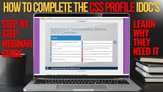 How To Complete The CSS Profile IDOC Process Webinar