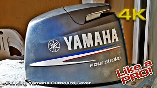 Painting a Yamaha outboard motor cover (like a pro) Como pintar una carcasa de fueraborda Yamaha!