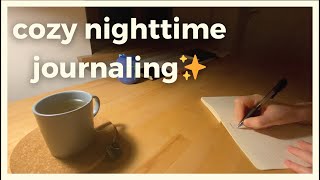 Journal with me |  cozy night, firecrackling and ambient sounds | asmr | 20 mins
