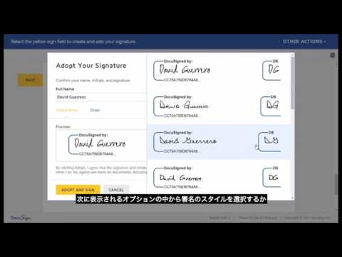 ドキュサインの電子署名 電子署名を行う Youtube