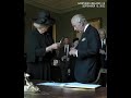 Moment UK King Charles frustrated with a leaking pen when signing book during N. Ireland visit