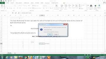 Excel 2013 Tutorial#69 Multinomial  Function in Excel