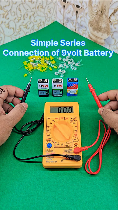 Simple Series Connection of 9volt Battery 🔋 ❤️ Just Check with Multimeter #9vbattery  #shorts #diy