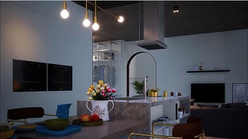 Twinmotion  for sketchup┃Living Room + Kitchen ( update)