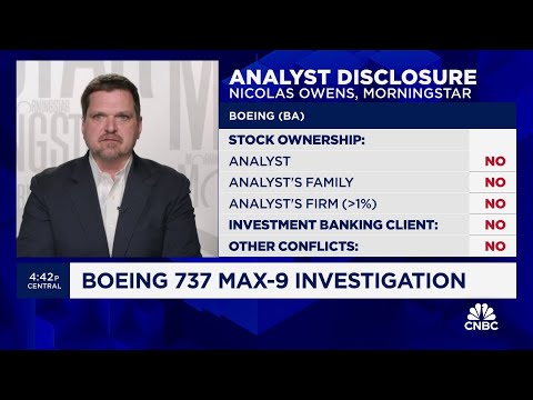 Financial impact from boeing's max-9 blowout is still limited, says morningstar's nicolas owens