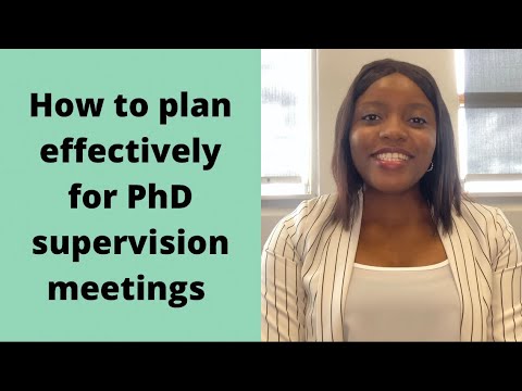 phd supervisor first meeting