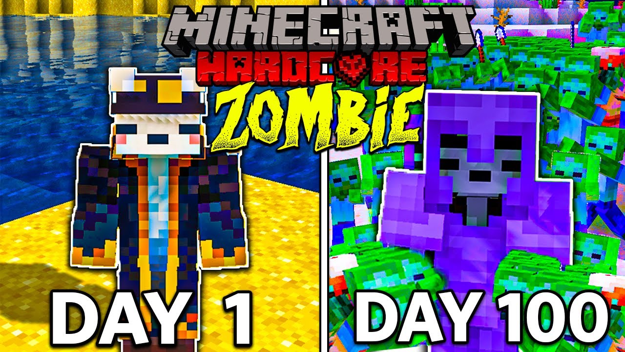 I Survived 100 Days in Zombie Apocalypse in Minecraft Hardcore