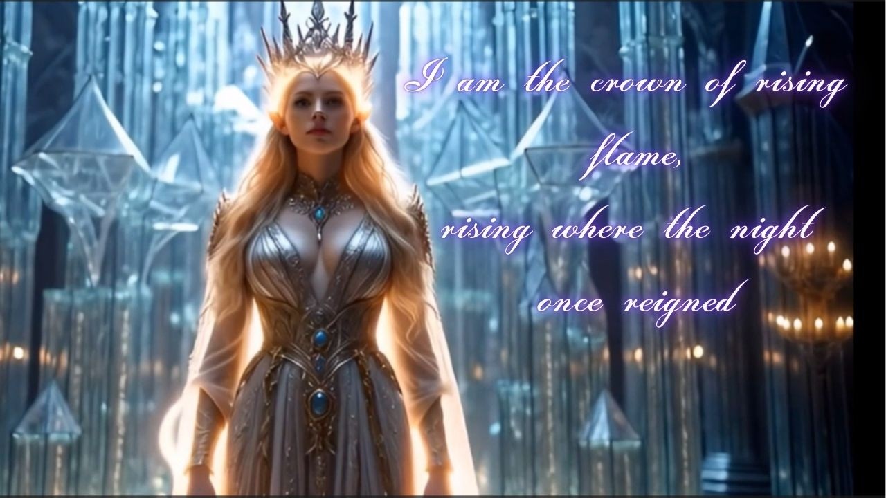 I am the crown of rising flame, rising where the night once reigned