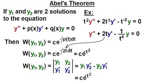 Differential Equation - 2nd Order (32 of 54) Abel