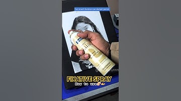 Fixative spray.. How to use.. #fixative #art #artsupplies