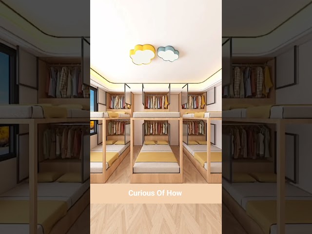 I Built A Luxury Bedroom For 6 Children's || 3D Animation By Curious Of How || #shorts class=