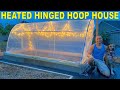 How To Build A Smart HEATED HINGED HOOP HOUSE For A Raised Bed Garden