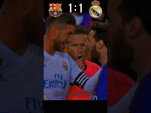 Barcelona vs Real Madrid Laliga Semi Final 17/18 #messi vs #ronaldo #football #youtube #shorts