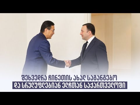 შეხვედრა ჩინეთის ახალ საგანგებო და სრულუფლებიან ელჩთან საქართველოში