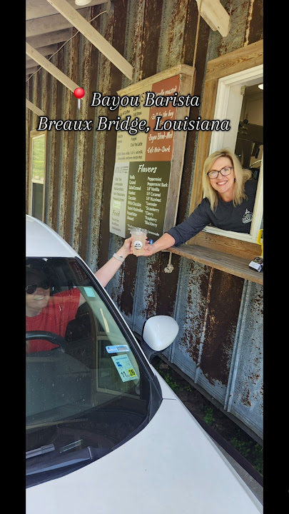 Interview and Behind-the-scenes with Bayou Barista Drive thru coffee shop  Breaux Bridge, Louisiana