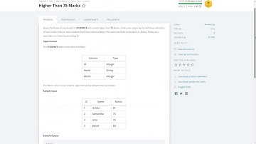 18 Basic Select Higher Than 75 Marks