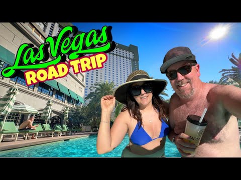ROAD TRIP FROM CALIFORNIA TO LAS VEGAS! Stopping for Alien Beef Jerky & Ending up at Park MGM Pool!