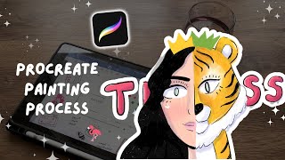 Procreate Tutorial🌷My Full Digital Art Process On iPad | Step By Step Procreate Timelapse