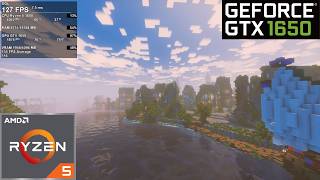 GTX 1650 Minecraft Shaders Benchmark | 7 Shaders Tested! (Ryzen 5 3600)