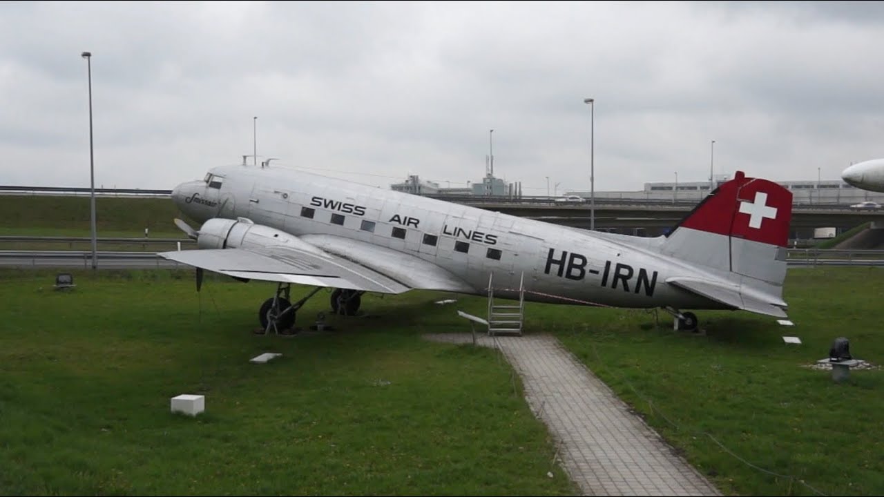 Douglas DC-3 Swiss Air Lines HB-IRN Munich Airport Visitor Park / Besucher Park Flughafen München