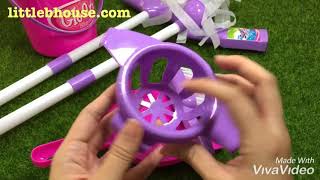 [Little B House] Simulation Mini Cleaning Tool Play House Broom Mopping Bucket Toy Set - BT208