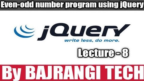 Even Odd number program using jQuery in hindi lecture 8