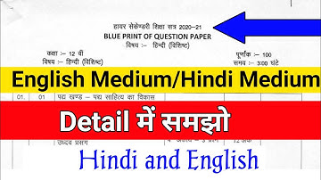 mp board blueprint class 12 | hindi and english blueprint | MP Board Blueprint