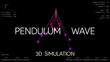 3D Pendulum Wave in Java OpenGL - How Chaos can be beautiful !!