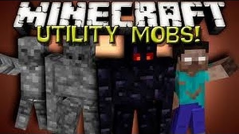 Minecraft Mod Review: Utility Mobs/Golems Mod!