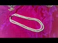 easy jewellery /simple moti mala making/simple doublelayer  pearl necklace making at home