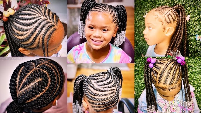 💯🔥2024 Best Ideas For Little Girls Cornrows Braids Hairstyles