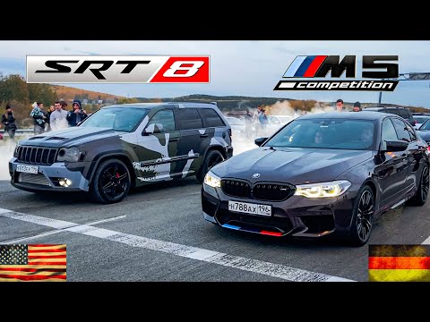 Великий Jeep SRT8 vs BMW M5 | AMG E63s | new AUDI RS6  RS7 | Tesla 3 Per | Porsche 911 | SRT Hellcat