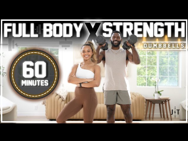 60 Minute Full Body Dumbbell Workout [Strength Training] class=