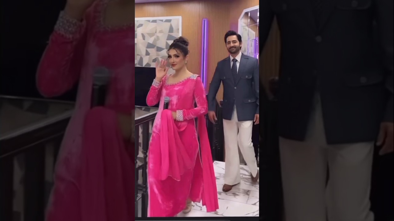 ayeza khan pink dress Pink Love ~ Ayeza Khan looks absolutely stunning dazzling in crystals in  this bubble gym pink silhouette  Available Online 0320-1262887