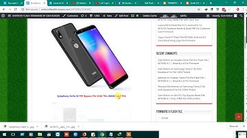 Symphony Helio S5 Frp Bypass Reset FileMT6739 8.1 Only 36MB File Without Box