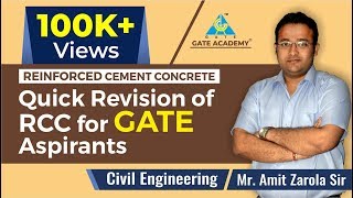 Quick Revision of RCC for GATE Aspirants | Reinforced Cement Concrete #gateacademy #rcc