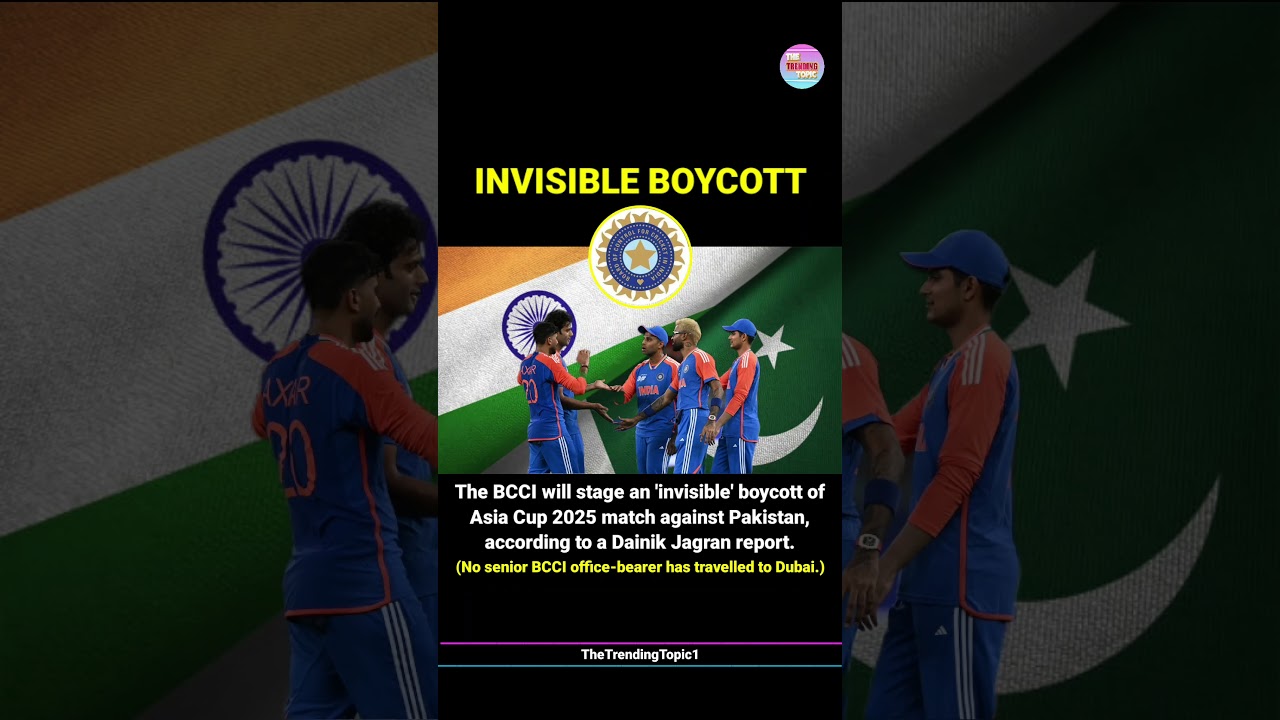 The BCCI will stage an 'invisible' boycott of Asia Cup 2025 match against Pakistan