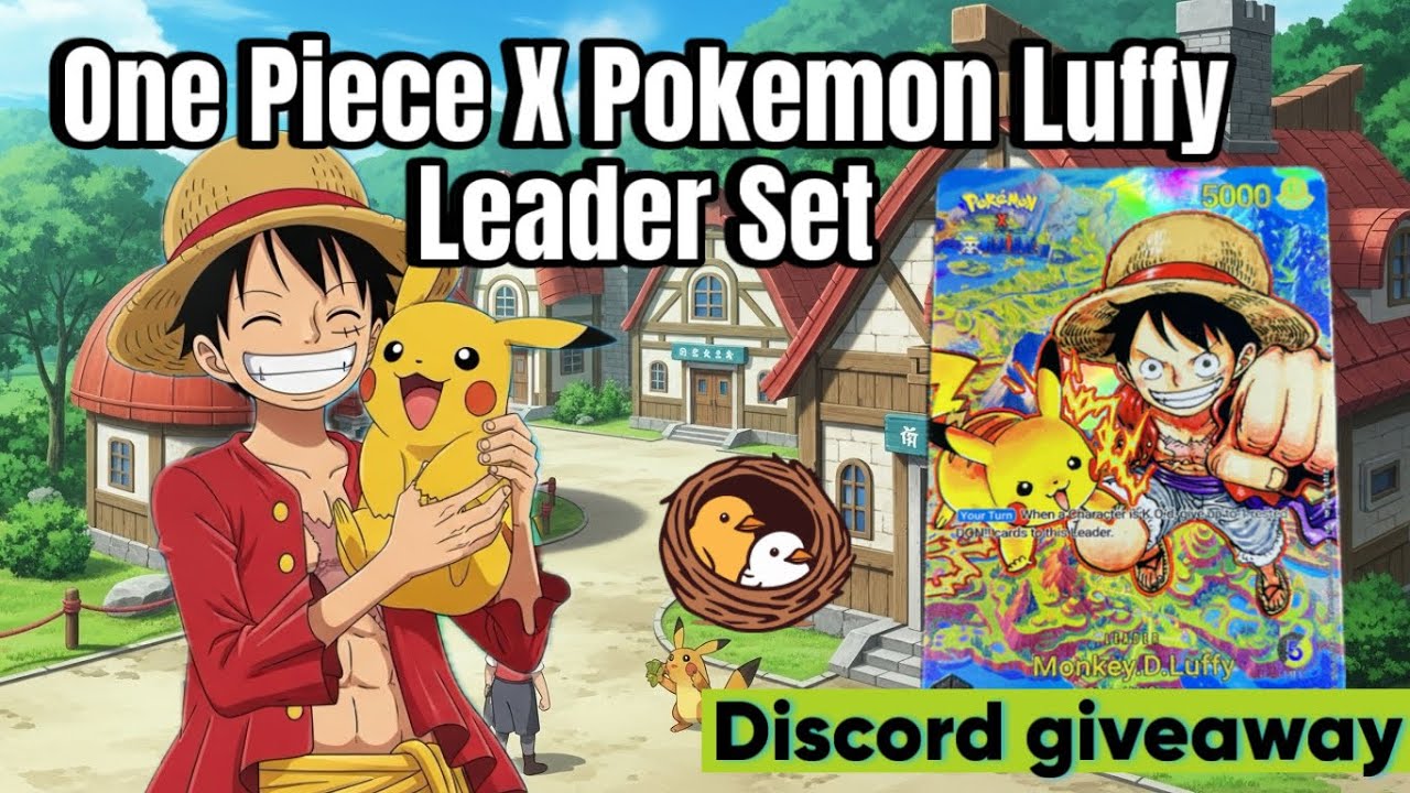 Pokemon X One Piece Leader Card Set | Discord Giveaway | One Piece
