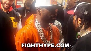 FLOYD MAYWEATHER & GERVONTA DAVIS COME FACE TO FACE; SETTLE BEEF AT BENAVIDEZ VS PLANT