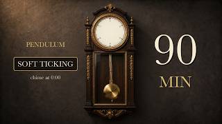90 Minute Timer 🕰 Pendulum Clock with Soft Ticking & Chime Alarm | 1.5 Hour Study Timer screenshot 1