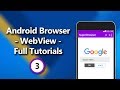 Android Browser - WebView - Complete Tutorial Series Part 3 - Adding Swipe Refresh, URL Share, etc