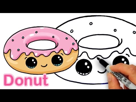 How to Draw a Cartoon Donut Cute and Easy - YouTube