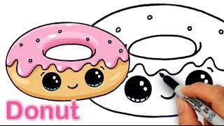 How to Draw a Cartoon Donut Cute and Easy - YouTube